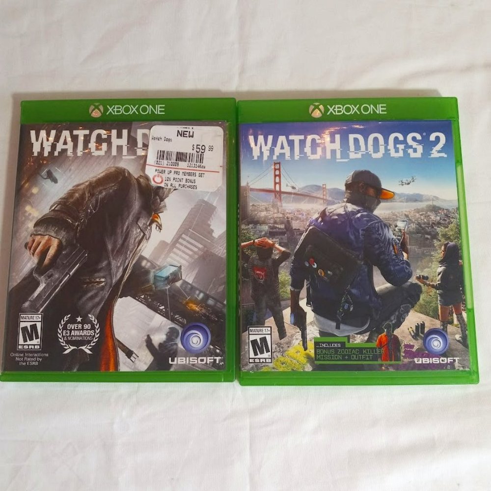 2 Pack/X BOX ONE Games WATCHDOGS & WATCHDOG 2